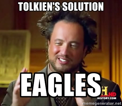 hobbit eagles tolkien meme page turner